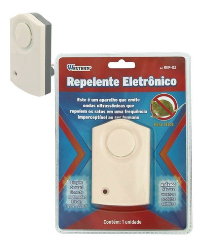 Imagem 4 de 5 de Repelente Eletrônico Para Ratos Bivolt Western - Rep02