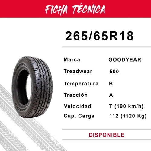 Llanta 265/65r18 Goodyear Wrangler Dot 4614 ( 1 Llanta )