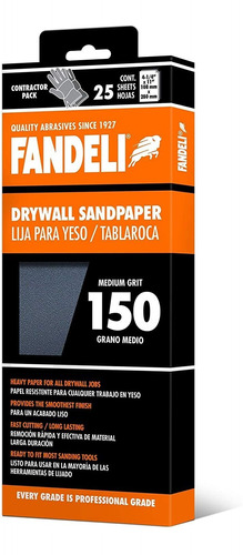 Fandeli 365741 Paneles De Yeso De Grano 150 Hojas De Papel D