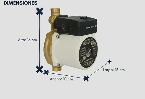 Bomba Presurizadora Rowa Mini 9 Bronce Mayor Presion Caudal