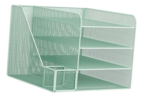 Desktop Organizer Mesh Holder Document Storage Rack Verde