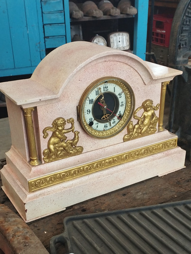 Antiguo Reloj Petit De Fundición 10kg Sin  Máquina Original