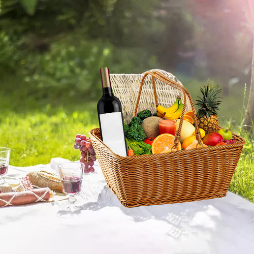 Li Cesta De Mimbre Contenedor De Alimentos Cesta Los