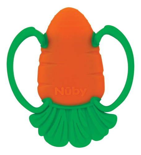 Mordedera De Silicon Nuby Verduritas Color Naranja Zanahoria