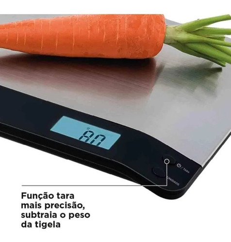 Imagem 4 de 6 de Balança Eletrônica De Cozinha Até 5kg Inox Blackdecker Bc500