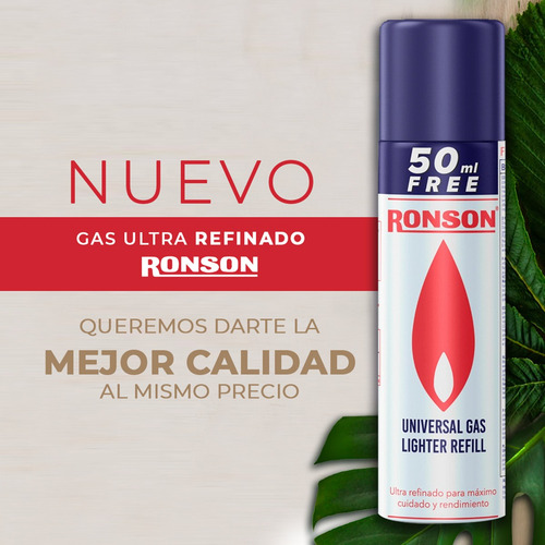 Imagen 3 de 10 de Recarga Encendedor Gas Butano Ronson 300 Ml