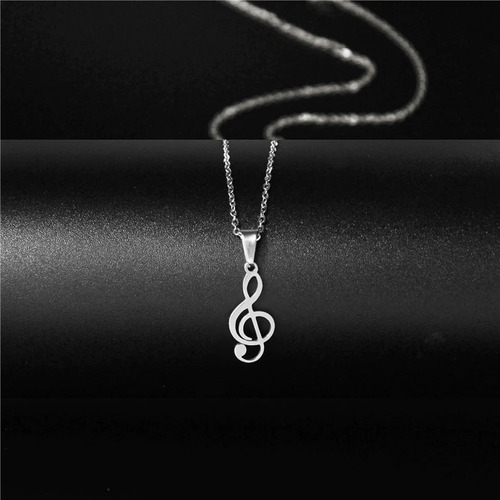 Collar Cadena Dije Nota Musical Mujer Joyeria Bisuteria