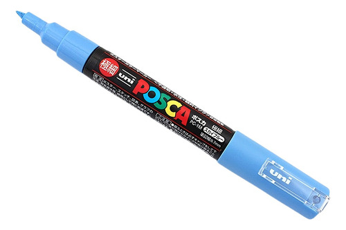 Lápices Posca Pc-1m Por Unidad Punta Fina 0.7mm Japones Color Azul Cielo
