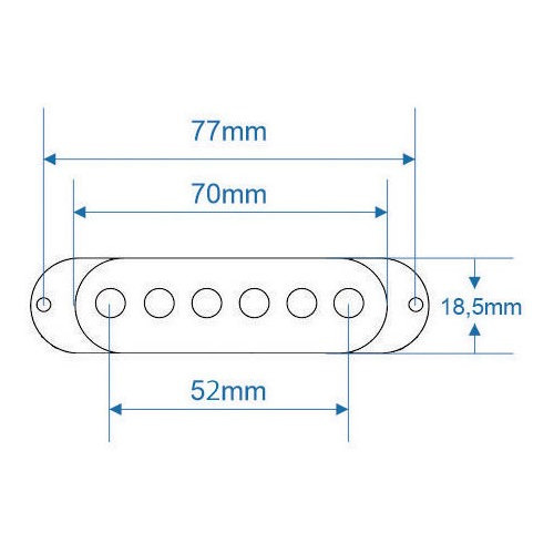 Capa Captador Guitarra Strato Single 52mm Cores Diversas