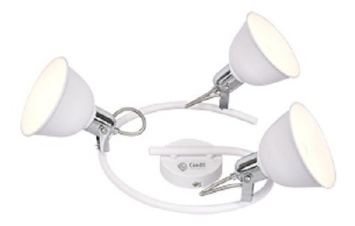 Aplique Pared Led Lenora E14 3 Luces Candil Blanco/negro/ver Color Verde