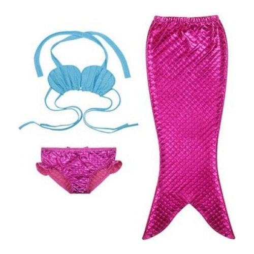 Swimsuit/tail Little Mermaid Costume Set Of 3 Yyds [u] 