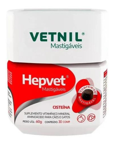 Hepvet Mastigável 30 Comprimidos