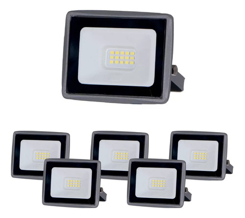 Kit 5 Refletor Led 20w Smd Prova D´água Ip66 Holofote 3000k