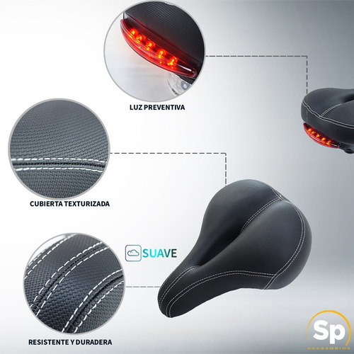 Imagen 4 de 10 de Asiento Para Bicicleta Antiprostatico New Flow Technology