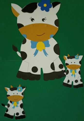 Vaca Lola Goma Eva Únicas Animalitos Granja X6