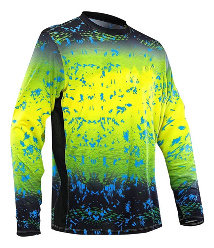 Jersey Camisa Manga Larga Pesca Protección Upf 50+ Ventilada