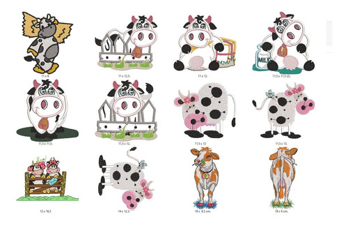 40 Matrices Para Maquina De Bordar Vacas /ternero / Animales