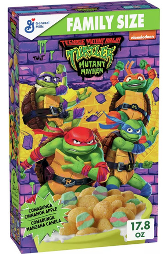 Cereal General Mills Family Size Importados Color Ninja Turtles