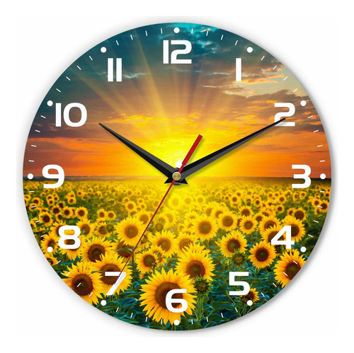 Relojes De Pared De Campos De Girasoles, Hermosos Girasoles