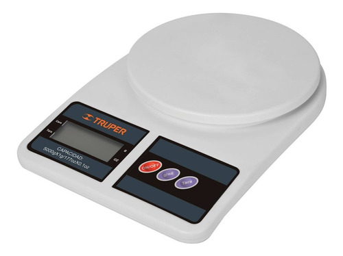 Báscula Digital Base Plástica Para Cocina 5kg Truper 15161