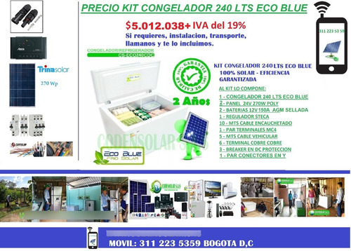 Imagen 3 de 6 de Kit Congeladores Solares O Fotovoltaica