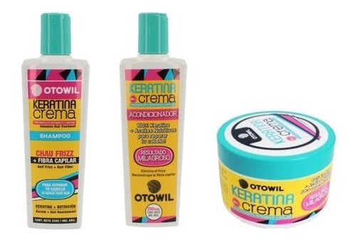 Imagen 3 de 5 de Acondicionador Keratina En Crema + Anti Frizz X250g