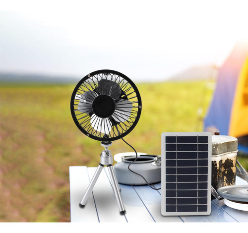 O Mini Ventilador Recargable Con Energía Solar Fuerte Viento