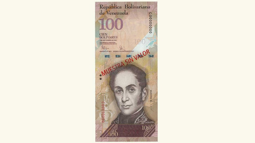 Venezuela, 100 Bolívares Fuertes, Septiembre-3-2009, Serie C