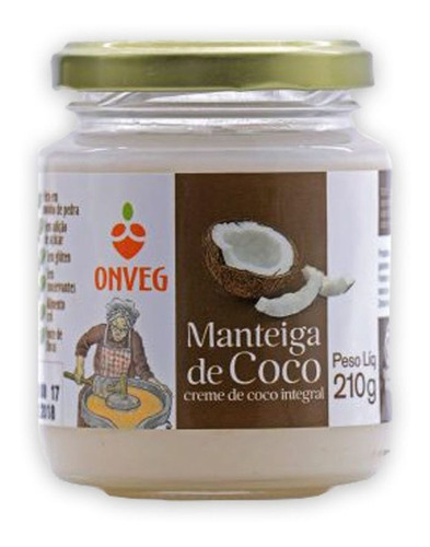 Manteiga De Coco Creme Integral 210g Onveg
