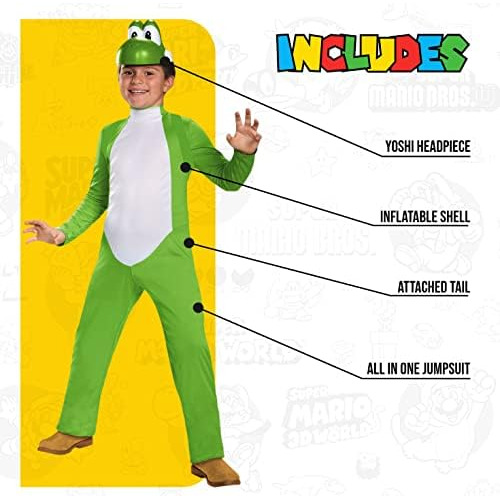 Disfraz De Yoshi Deluxe For Child, Grande