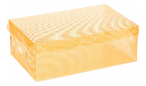 Organizador De Zapatos De Plástico Amarillo, Apilable, Tidy