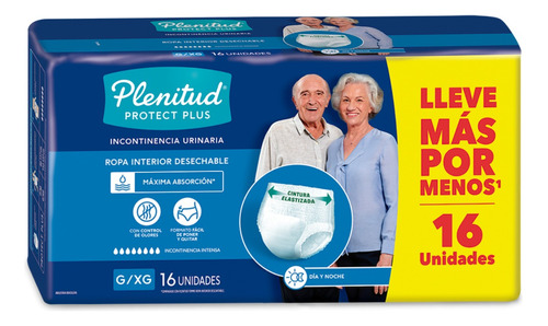 Plenitud Protect Plus ( Pant ) G/xg X 16 Unidades