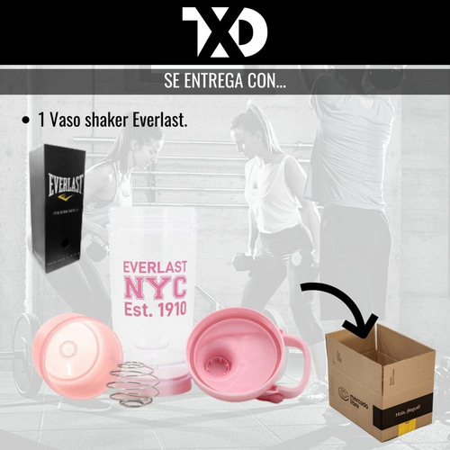 Imagen 5 de 9 de Shaker Vaso Mezclador De Proteinas Con Pastillero Everlast