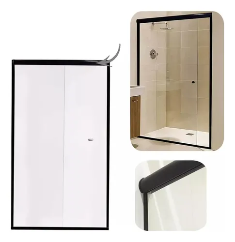 Kit Aluminio F1 P/ Box Banheiro Preto 1,90x1,00 M S/ Vidro Menor preço em Kit Aluminio F1 P/ Box Banheiro Preto 1,90x1,00 M S/ Vidro