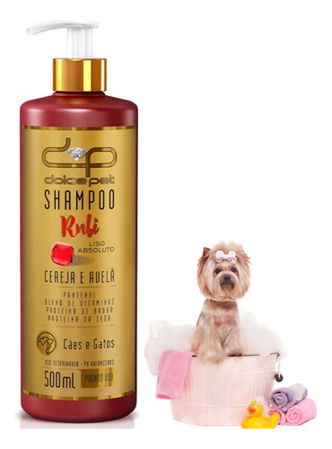 Dolce Pet Shampoo Cães Liso Absoluto Cereja E Avelã 500ml