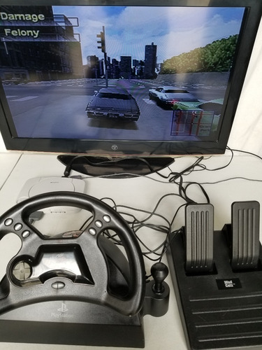 Control Arcade Para Juegos De Conduccion Para Play 1 Madcatz (Usado)