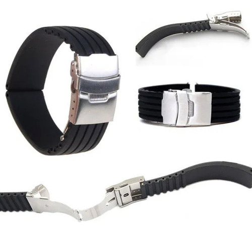 Pulsera desplegable compatible con relojes inteligentes Colmi P45 Colmi V69, color negro