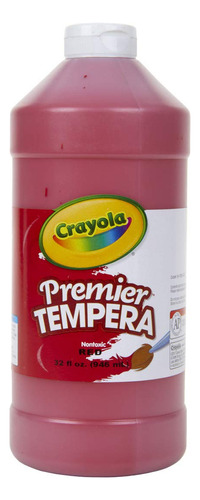 Crayola Pretempera Paint Rojo, 32 Oz. Tamaño, 1 Unida.