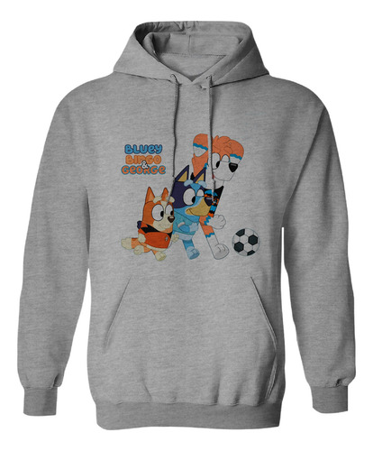Sudadera Con Gorro Bluey Bingo & George Juego Futbol Balon