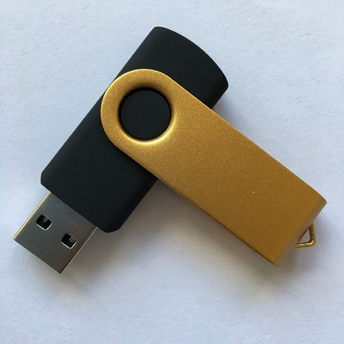 Imagen 8 de 11 de Pendrive Con Memoria De 1 Tb | Usb 2.0 / Dorado | Giratorio