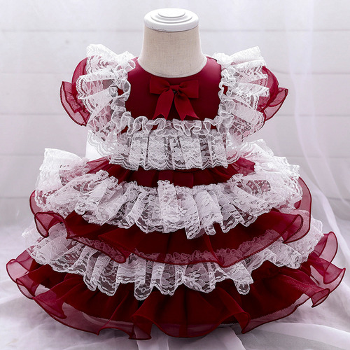 Vestido De Gala De Princesa De Dama De Honor Para Niña, Fies