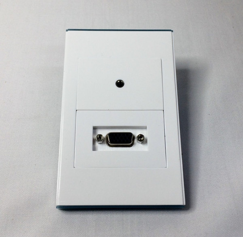 Imagen 2 de 4 de Face Plate De Un Puerto Vga Hembra + Audio Db15 Pared