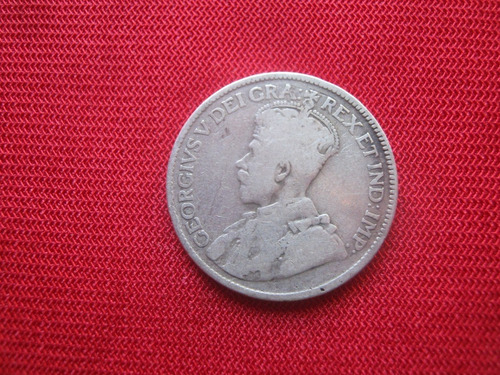 Canadá 25 Centavo Plata Rey Jorge V