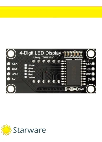 Modulo Led Display Diy Tm1637 4 Dig 7 Segmentos Led 0.36p Az