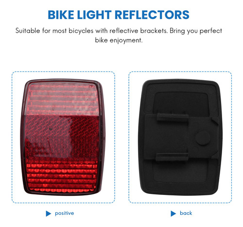 1 Par De Reflectores De Luz Trasera Delantera Para Bicicleta