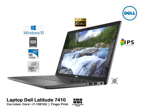 Dell Latitude 7410  Core I7-10610u 16gb 256gb 14 Fhd Ips W10