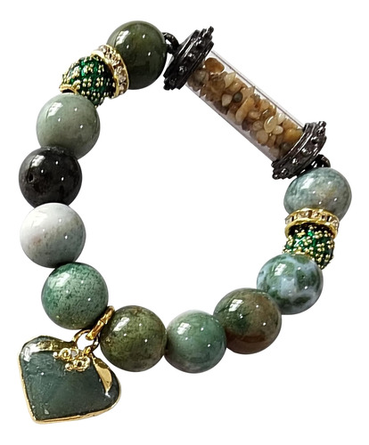 Heavens Tvcz Pulsera De Amuleto De Buda Con Cuentas De Jade,