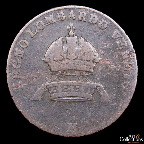 Lombardia Veneto, 3 Centesimi, 1843. Francisco I. F+ (Usado)