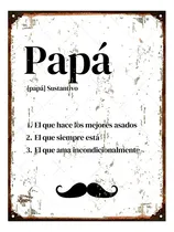 Comprar Cartel De Chapa Dia Del Padre Papa 20x28cm Varios Modelos