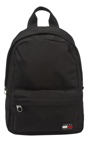 Tommy Hilfiger Mochila Para Mujer Aw0aw16963 Color Black Diseño De La Tela Lisa